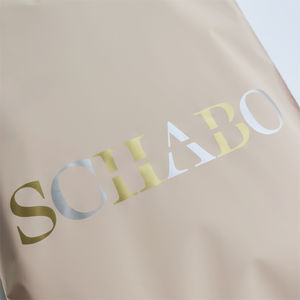 Tas kain plastik ritsleting Nude kualitas tinggi dengan Logo cetak kustom tas garmen kantong risleting kemasan merek dapat dipakai ulang - Product Image 2