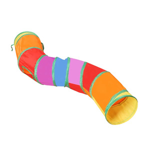 Túnel plegable arcoíris para gatos con múltiples orificios para jugar y hacer ejercicio, juguete plegable para mascotas para gatos, para usar en todas las estaciones - Product Image 2