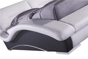 Ý phong cách thiết kế hiện đại mới hình dạng da khung giường lên-Bao da hiện đại giường mềm để bán 2840 # - Product Image 5