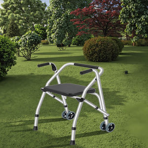 モダン軽量工業用グレードアルミモビリティウォーカー2輪大型休憩席 - Product Image 2