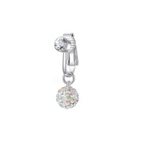 Vente chaude Gratuit Piercing Zircon Faux Nombril Bouton Couleur Zircon Pendentif Ombilical Nail Mode Earclip Boucles D'oreilles En Gros