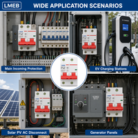 Pemutus Sirkuit Miniatur Liangkai DZ47s 3P 2-Pole 25A 6kA Kapasitas Pemutusan 230/400V Pemasangan Panel dengan Proteksi Li