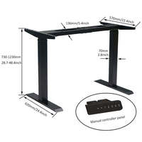 Cadre de bureau électrique en acier, moderne, convertible et extensible, pour bureau à domicile