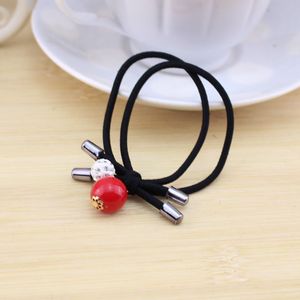 Red Bean Hair Ties Elastic Women's Hair <b>Accessories</b> Daily Use Fabric Headdress - Product Image 4