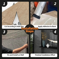 Panneau mural en pierre flexible, tissé doux, anti-fissuration, facile à assembler pour les espaces commerciaux et les salons