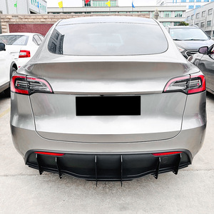 Spoiler de pare-chocs arrière Tesla Model Y, noir brillant, matériau PP, 2019+, installation avec ruban adhésif ou vis - Product Image 2