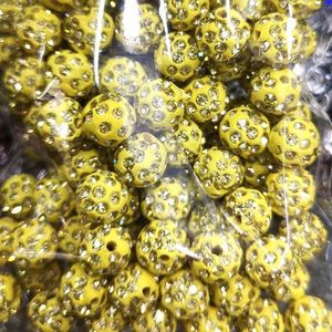 6mm 8mm 10mm 12mm Full Rhinestone Ball Colorful Clay DIY <b>Spacer</b> Bead Accessory for Bracelet Through-Hole Jewelry Making Toys - Product Image 1