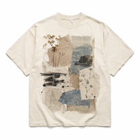 T-shirt graphique surdimensionné pour homme, délavé à l'acide, style graffiti, streetwear urbain, vente en gros, usine OEM ODM