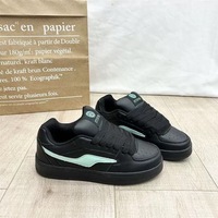Chaussures de sport pour hommes en cuir PU tendance, respirantes, confortables, à lacets, à enfiler, pour la course à pied et le tennis