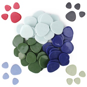 Thủy tinh tái chế màu tinh khiết hỗn hợp kích thước Pebble nghệ thuật lỏng lẻo khảm thủy tinh tự làm thủ công gạch - Product Image 4