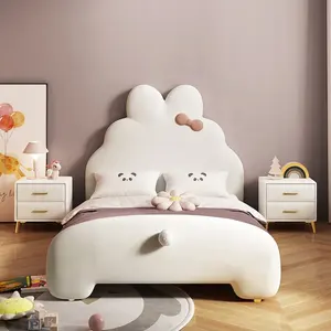 新星流行可爱兔子造型设计床头板女孩单人床卧室儿童创意儿童床女孩