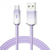 Cable USB C a USB C con Trenzado de Cristal de Hielo, Carga Rápida PD 60W, Cable de Sincronización de Datos Resistente para iPhone 16 15 Pro Max