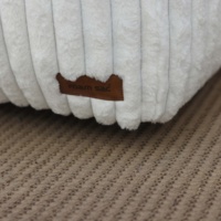 Muestra disponible para sala de estar, sofás de puf para interiores, silla de PUF esponjosa de piel sintética suave y duradera para adultos y niños