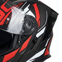 Casque de moto modulaire L06, casque intégral rabattable pour adulte, noir, rouge, blanc, graphique, coque en ABS