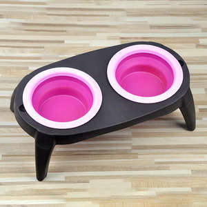 Bowl para Cães Portátil e Dobrável, Não Deslizante, com Duas Garrafas de Água, PP+PS+TPR, Caixa Ecológica para Viagem - Product Image 6