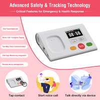 Bouton d'appel d'urgence portable, réveil, téléavertisseur pour soignant, détection de chute, suivi du sommeil, étanche, SOS, contrôle par application pour personnes âgées et hôtels