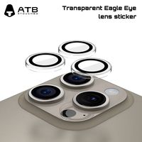Étui de téléphone ATB 6 en 1 avec ensembles de protection d'écran, ensembles de protection d'objectif d'appareil photo en verre trempé HD pour iPhone Samsung