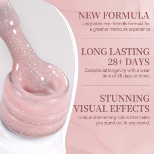 Гель-лак BORN PRETTY Pink Nude Natural Sunset Glimmer: Нежно-розовый с эффектом закатного сияния, для французского маникюра, с блестками, УФ-отверждаемый, для салонов и домашнего использования, для нейл-арта. - Product Image 6