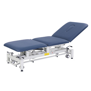Lit médical électrique de luxe à 3 sections, réglable en hauteur, pour rééducation, physiothérapie, chiropratique, <span class=keywords><strong>table</strong></span> de <span class=keywords><strong>massage</strong></span> hospitalière - Product Image 4