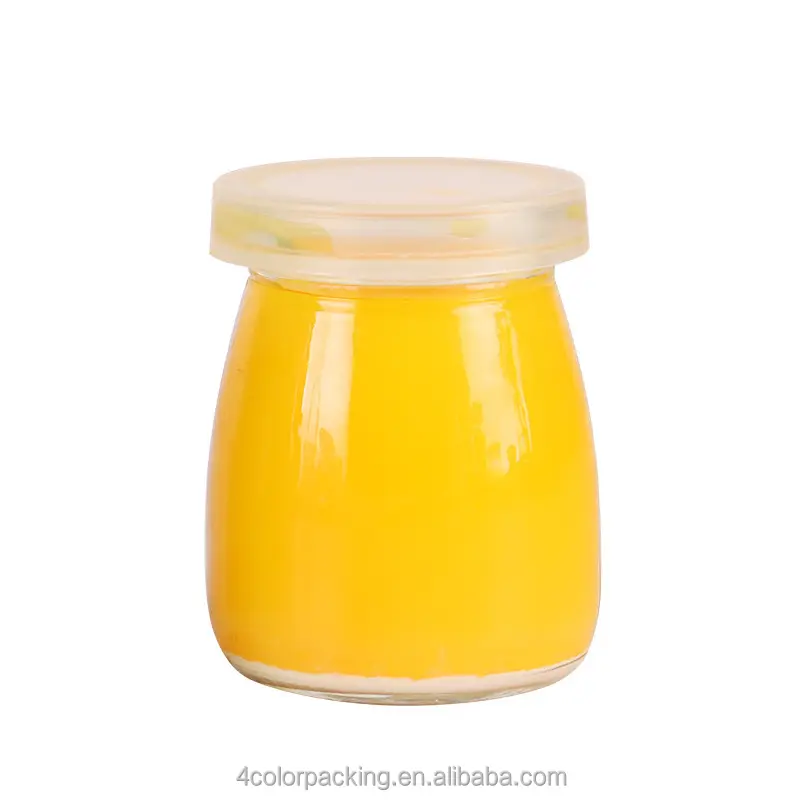Vasetti per budino in vetro trasparente marmellata, miele, bomboniere, bottiglia di vetro Yogurt con coperchi in PE