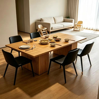 Meilleure Vente : Table à Manger Rectangulaire Moderne Multifonctionnelle pour 4-6 Personnes, Style Ferme, en Bois