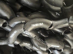 Ống Ống lắp 90 độ sơn đen liền mạch thép carbon khuỷu tay mông không hàn khuỷu tay dài khuỷu tay tốt qua - Product Image 2