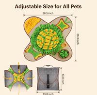 Tapis de stimulation olfactive interactif pour chien en polaire, direct usine, motif dessin animé, durable, pour alimentation lente et recherche de nourriture, lavable