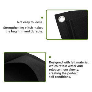 Jardinière murale horizontale en tissu non tissé biodégradable, sacs de culture suspendus pour jardin, jardinière murale pour jardin - Product Image 3