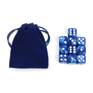 Juego de Dados Personalizados con Patrón de Perlas de Color, Dados de Seis Caras de 16 mm, Juego de Dados D6 Estándar con Bolsa de Terciopelo para Juegos de Rol DnD, Juegos de Mesa - Product Image 3