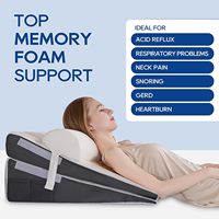 Cooling Memory Foam Top Abnehmbarer 3-in-1-Bambus-Dreieck-Kissenkeil für schlafenden sauren Reflux, Schnarchen, Beine und Rückens ch merzen