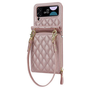 Porte-cartes de grande capacité étui en cuir <span class=keywords><strong>pour</strong></span> téléphone portable <span class=keywords><strong>pour</strong></span> Samusng Z Flip 7 6 5 4 3 Zipper Wallet Purse Phone Back Cover Shell - Product Image 2