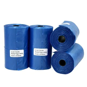 Superior Quality PE/Cornstarch Custom Size Printing and Logo Plastic Dog Waste Poop Bags with dispenser