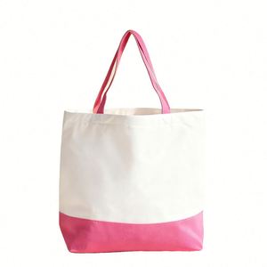 Sac de courses en toile avec fermeture éclair, lavable, avec poche intérieure, grand sac fourre-tout pour les courses, les voyages, pour les cadeaux de Noël DIY - Product Image 1