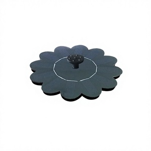 <span class=keywords><strong>JOVTOP</strong></span> Mini Fontaine Solaire Sans Batterie Feuille de Lotus Verte Silicium Monocristallin Décoration Extérieure Bain d'Oiseaux Jardin 16cm - Product Image 5