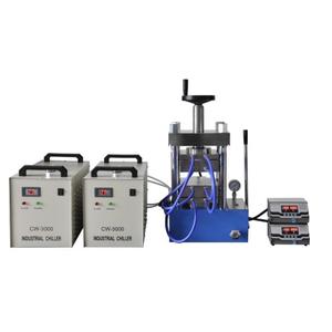 Lab Heated Hydraulic Press 300.C or 500.C Double Plate Powder Hot Press Press Machine with Big Heating Die - Product Image 1