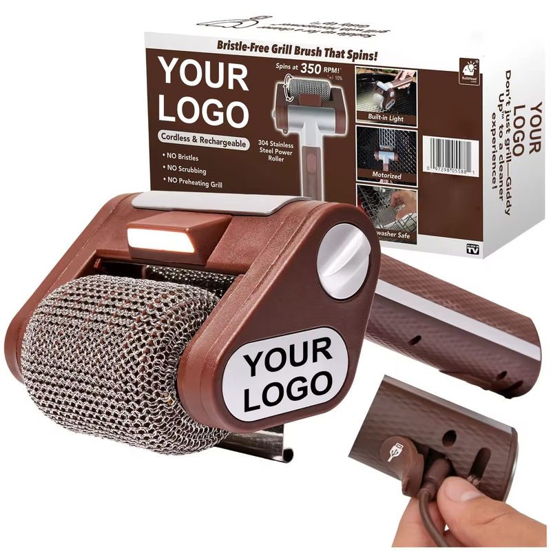 Rechargeable Electric Grill Brush Stainless Steel