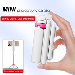 Nouveau trépied perche à selfie sans fil pliable et flexible avec tête rotative en alliage d'aluminium, longueur extensible de 40 cm, design compact - Product Image 5