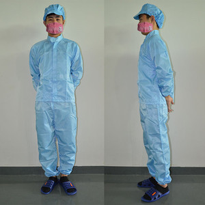 Conjunto de Roupa de Trabalho Antiestática <span class=keywords><strong>ESD</strong></span> com Capuz - À Prova de Poeira, Lavável, Específico para Laboratório / Sala Limpa de Vidro - Product Image 3