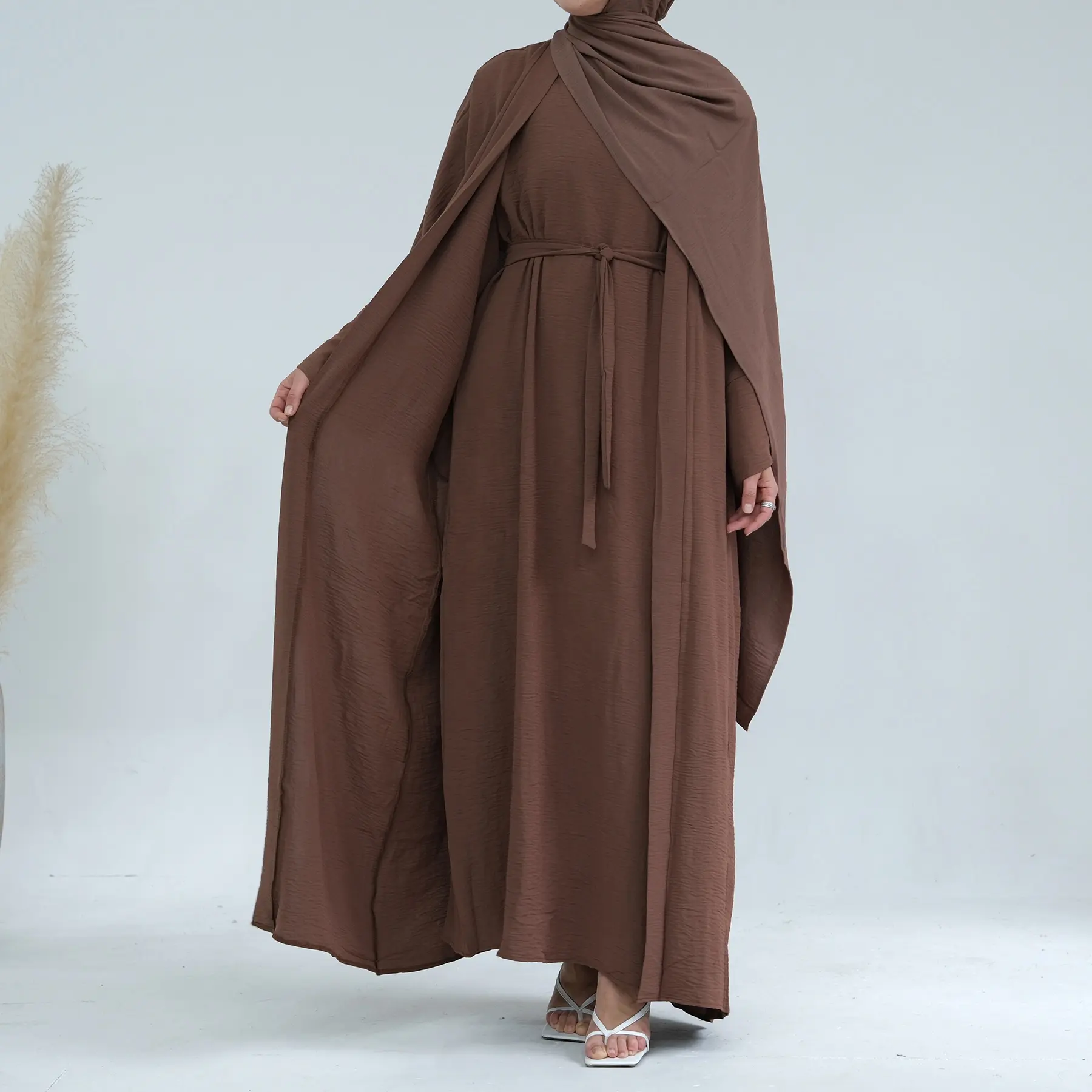 Loriya Hot Selling Abaya Dubai Women Islamic Clothing 2pcs Set Muslim Dress Wholesale Modest Abaya