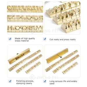 Machine à embosser personnalisée pour lettres de 6 mm, 8 mm et 10 mm sur cuir, avec chiffres et tampons en laiton métallique - Product Image 2