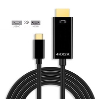 Kabel Adaptor USB Type C ke HDMI 4K HD Terbaru 4K 60Hz 4K 30Hz 1080P Type-C ke HDMI 1.8m Kabel USB C HDMI