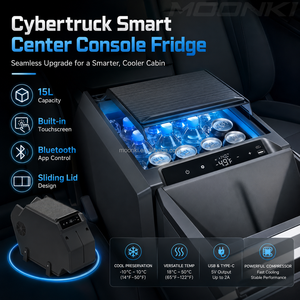 Réfrigérateur intelligent 15L pour console centrale Tesla Cybertruck avec application Bluetooth, écran tactile, refroidissement et chauffage - Product Image 2