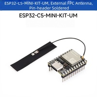 Carte de développement IoT ESP32-C5-MINI-KIT-UM RISC-V avec 4 Mo de mémoire Flash, Wi-Fi 6 double bande, BLE 5, Zigbee, Thread, Matter, gestion de batterie et antenne FPC externe
