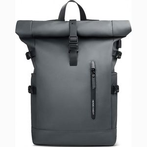 Free Sample High Quality Black Waterproof <b>Laptop</b> <b>Backpacks</b> Computer Bag Minimalist <b>Backpacks</b> <b>Roll</b> <b>Top</b> Rolling <b>Backpack</b> - Product Image 3