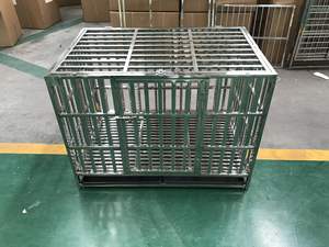 Chenil pliable de luxe de style classique en acier inoxydable pour petits animaux, avec bouton filaire, emballé pour la vente aux <span class=keywords><strong>Philippines</strong></span> - Product Image 6