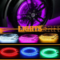 Télécommande et application de contrôle 14 pouces 15.5 pouces 17 pouces Led lumières de roue camion Rgbw Quad Row lumières de roue rvb lumières de roue