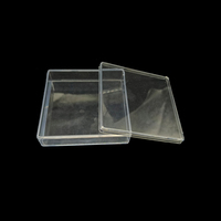 Boîte de présentation de bijoux en plastique transparent carré avec couvercle séparé Boîte de rangement domestique durable pour petite pièce