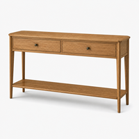 Table console convertible en bois de chêne massif moderne - Design écologique facile à nettoyer pour les salons de maisons, d'hôtels et d'appartements