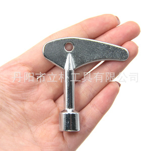 Silver Key Wrench Single End Metric Zinc Alloy Industrial Manual Tool For Electrical Meter Valve - Product Image 3