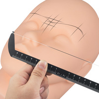 Kit de règle de mesure pour sourcils en forme d'arc et de flèche, outil de microblading pour studio PMU et académie de formation